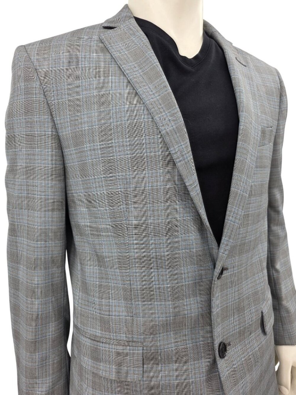 Brooks Brothers Explorer Regent Fit Mens Blazer Gray Plaid 40S Two-Button Jacket